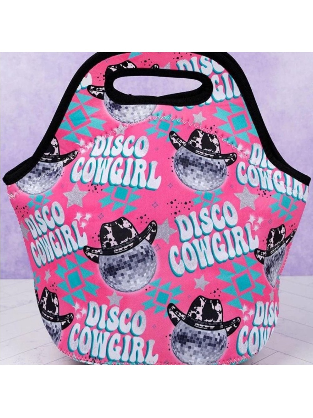 Disco Cowgirl Neoprene Lunch Tote